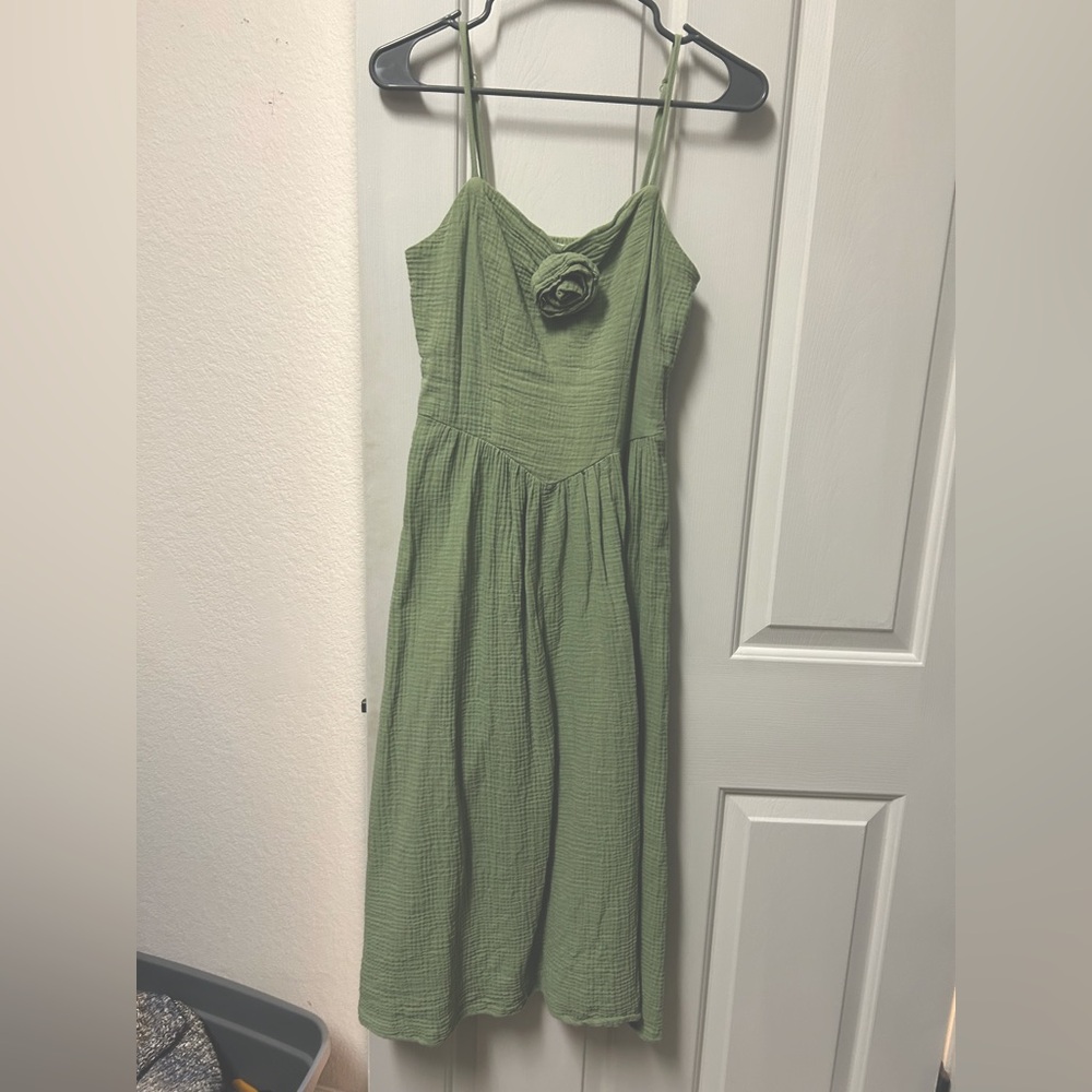 Linen dress with cover up